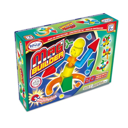 Popular Playthings Mag Builder Magnetic Building Set, 20 Pieces 18301